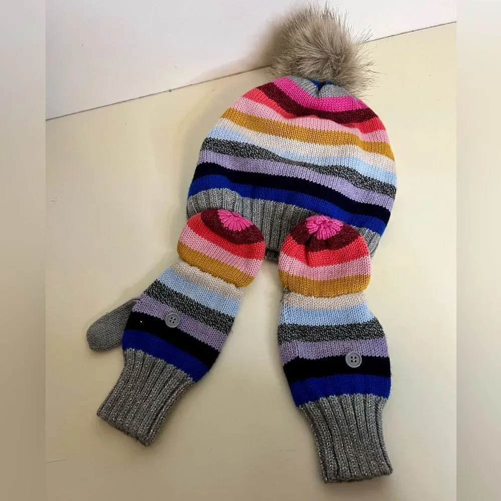 Gap kids beanie with mitten set - very gently used- like new condition.